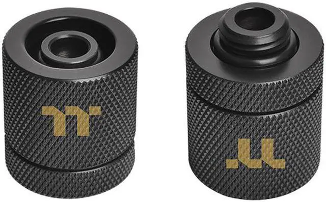 Alt view image 3 of 11 - Thermaltake RGB Plus 6-Pack RGB Fitting, RBG Software Enabled (TT RGB Plus/Alexa/Razer Chroma), designed for PETG Tube with OD 16mm (5/8") x ID 12mm (1/2"), CL-W185-CU00BL-A