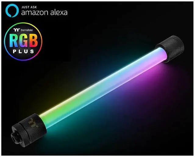 Alt view image 10 of 11 - Thermaltake RGB Plus 6-Pack RGB Fitting, RBG Software Enabled (TT RGB Plus/Alexa/Razer Chroma), designed for PETG Tube with OD 16mm (5/8") x ID 12mm (1/2"), CL-W185-CU00BL-A