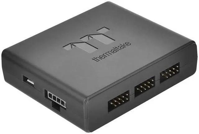Alt view image 2 of 11 - Thermaltake RGB Plus 6-Pack RGB Fitting, RBG Software Enabled (TT RGB Plus/Alexa/Razer Chroma), designed for PETG Tube with OD 16mm (5/8") x ID 12mm (1/2"), CL-W185-CU00BL-A