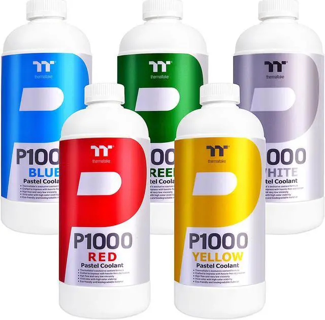 Alt view image 2 of 4 - Thermaltake P1000 1000ml New Formula White Pastel Coolant Anti-Corrosion Anti-Freeze Miimize Airlock CL-W246-OS00WT-A