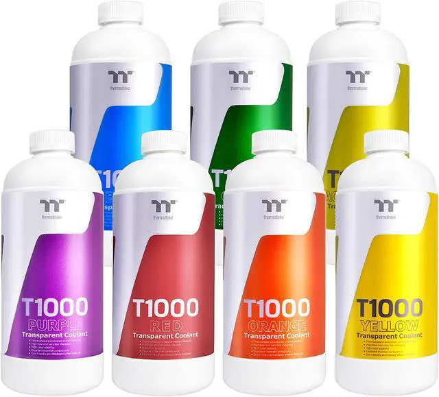 Alt view image 3 of 4 - Thermaltake T1000 1000ml New Formula Green Transparent Coolant Anti-Corrosion Anti-Freeze Miimize Precipitation CL-W245-OS00GR-A