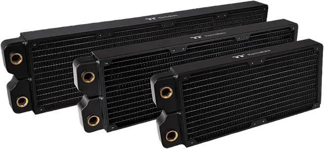 Alt view image 6 of 9 - Thermaltake CLM240, 40mm Thick 240mm Long, High-Density Fins, Dual-Row, Copper Tubes Copper Radiator CL-W237-CU00BL-A