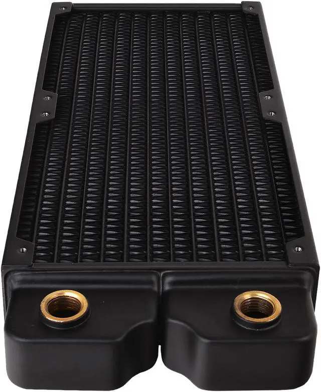 Alt view image 3 of 9 - Thermaltake CLM240, 40mm Thick 240mm Long, High-Density Fins, Dual-Row, Copper Tubes Copper Radiator CL-W237-CU00BL-A