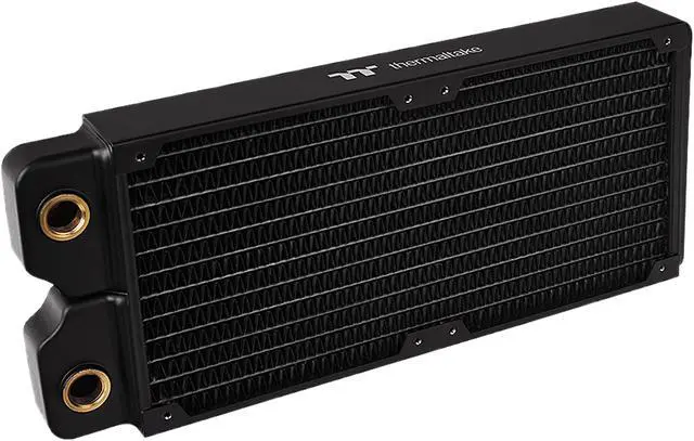 Alt view image 5 of 9 - Thermaltake CLM240, 40mm Thick 240mm Long, High-Density Fins, Dual-Row, Copper Tubes Copper Radiator CL-W237-CU00BL-A