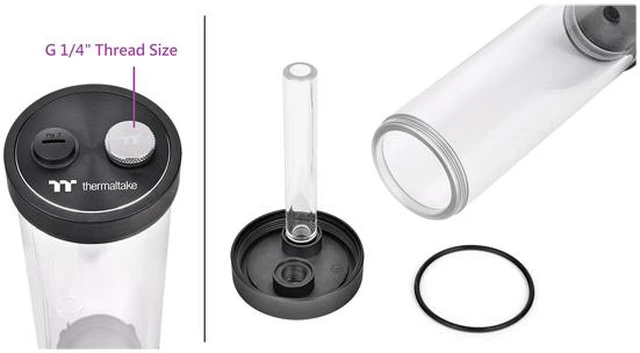 Alt view image 9 of 11 - Thermaltake PR22-DDC, 300ml 4600 RPM DDC Pump/Reservoir Combo, CL-W250-PL00BL-A