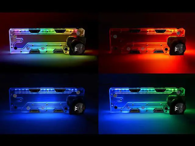 Alt view image 8 of 9 - Thermaltake DP100-D5 Plus, RBG Software Enabled (TT RGB Plus/Alexa/Razer Chroma/5V Motherboard), 250ml, 360mm Rad Supported, 5-Speed D5 Pump Distro Plate Combo CL-W263-PL00SW-A