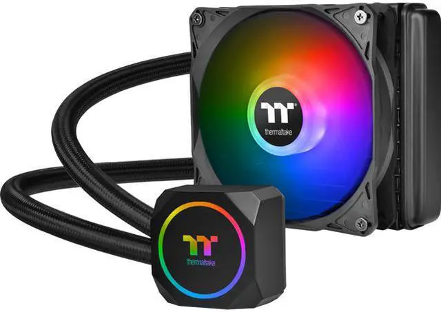 Alt view image 2 of 19 - Thermaltake TH120 ARGB Motherboard Sync Edition Intel/AMD All-in-One Liquid Cooling System 120mm High Efficiency Radiator CPU Cooler, CL-W285-PL12SW-A LGA 1700 Compatible