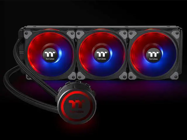 Alt view image 11 of 11 - Thermaltake Floe DX 360 Triple Riing Duo 16.8 Million Colors RGB 54 LED LGA2066 AM4 Ready Intel/AMD Liquid Cooling All-in-One CPU Cooler, CL-W256-PL12SW-B LGA 1700 Compatible