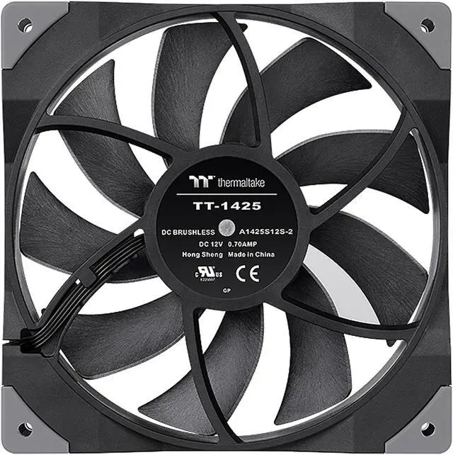 Alt view image 2 of 9 - Thermaltake ToughFan 12 High Static Pressure 2000 PWM, Metal-Reinforced Motor Hub, Gen.2 Hydraulic Bearing 120mm Case/Radiator Fan (2 Pack) CL-F082-PL12BL-A