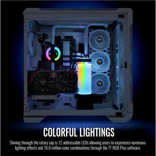 Alt view image 6 of 6 - Thermaltake PR32-D5 Plus, 400ml, RBG Software Enabled (TT RGB Plus/Alexa/Razer Chroma), 5-Speed D5 Pump/Reservoir Combo CL-W280-PL00SW-A