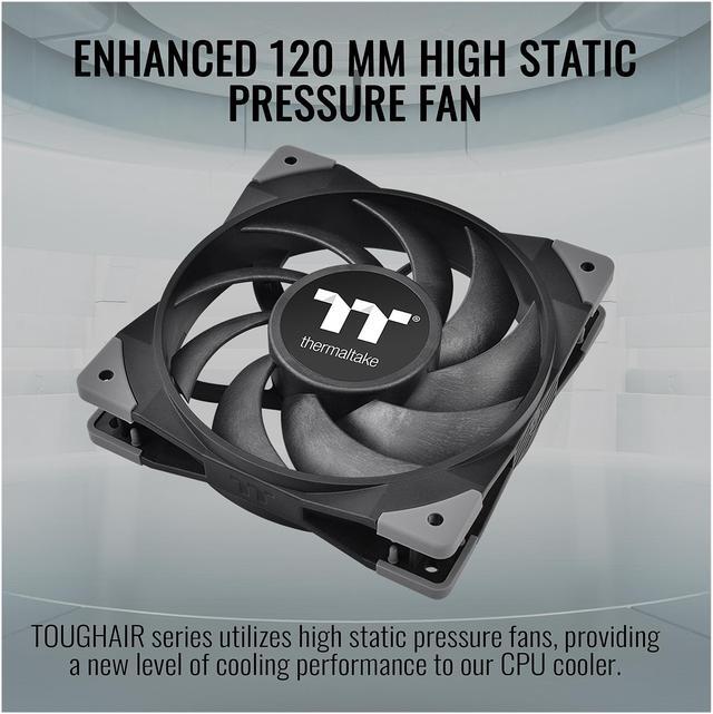 Alt view image 3 of 6 - Thermaltake TOUGHAIR 310 170W TDP CPU Cooler, Intel/AMD Universal Socket (LGA 1200/1700), 120mm 2000RPM High Static Pressure PWM Fan with High Performance Copper Heat Pipes LGA 1700 Ready