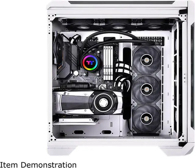 Alt view image 4 of 7 - Thermaltake TOUGHLIQUID 360 ARGB Motherboard Sync Edition AMD/Intel LGA1200 Ready All-in-One Liquid Cooling System 360mm High Efficiency Radiator CPU Cooler CL-W321-PL12BL-A LGA 1700 Compatible