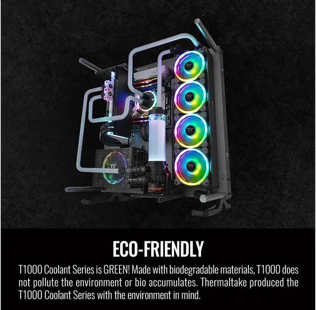 Alt view image 6 of 6 - Thermaltake T1000 Pure Clear Transparent 1000ml Coolant for PC Water Cooling, Anti-Corrosion, Anti-Freeze for Copper, Brass, Nickel and Aluminum CL-W245-OS00TR-A