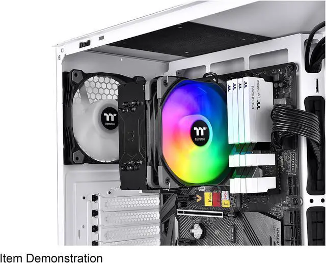 Alt view image 5 of 6 - Thermaltake UX200 SE, 5V Motherboard ARGB Sync 16.8 Million Colors 15 Addressable LED, AMD/Intel (LGA 1700) Universal Socket, Copper Base U-Shape Heatpipes, 170W CPU Cooler CL-P105-AL12SW-A