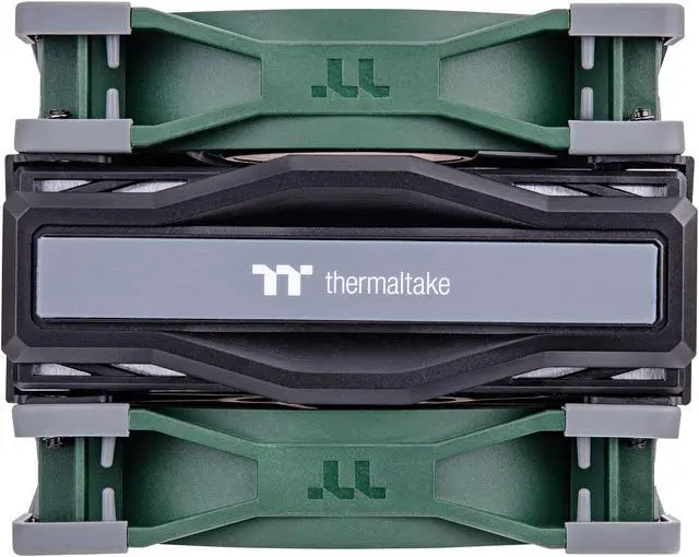 Alt view image 4 of 6 - Thermaltake TOUGHAIR 510 180W TDP Racing Green Edition CPU Cooler, Dual 120mm 2000RPM High Static Pressure PWM Fan with High Performance Copper Heat Pipes CL-P075-AL12RG-A