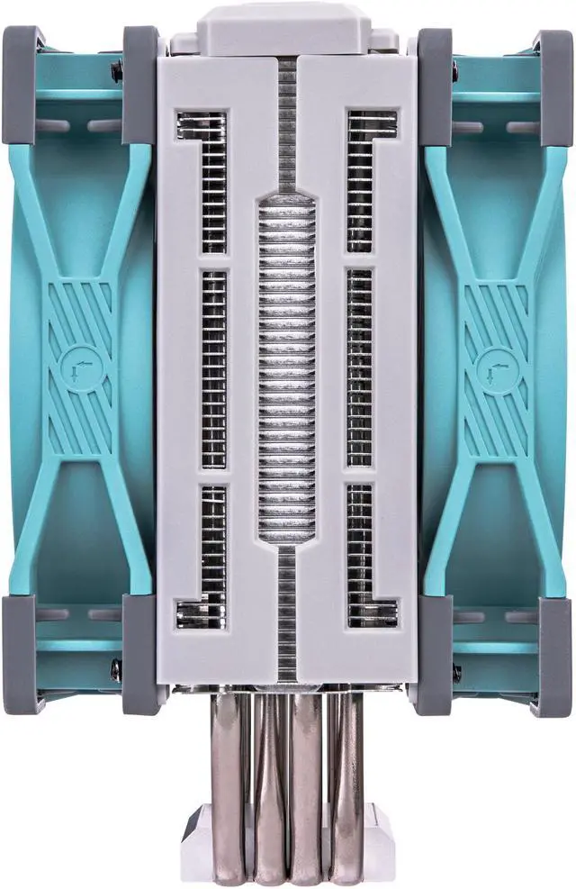 Alt view image 2 of 6 - Thermaltake TOUGHAIR 510 180W TDP Turquoise Edition CPU Cooler, Dual 120mm 2000RPM High Static Pressure PWM Fan with High Performance Copper Heat Pipes CL-P075-AL12TQ-A