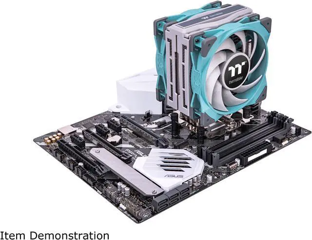 Alt view image 6 of 6 - Thermaltake TOUGHAIR 510 180W TDP Turquoise Edition CPU Cooler, Dual 120mm 2000RPM High Static Pressure PWM Fan with High Performance Copper Heat Pipes CL-P075-AL12TQ-A