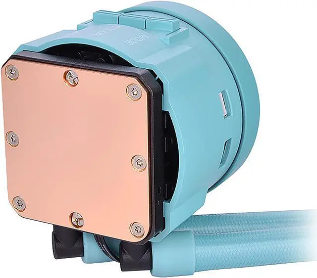 Alt view image 4 of 6 - Thermaltake TOUGHLIQUID 240 ARGB Motherboard Sync - Turquoise Edition AMD/Intel LGA1700 Ready All-in-One Liquid Cooling System 240mm High Efficiency Radiator CPU Cooler CL-W319-PL12TQ-A