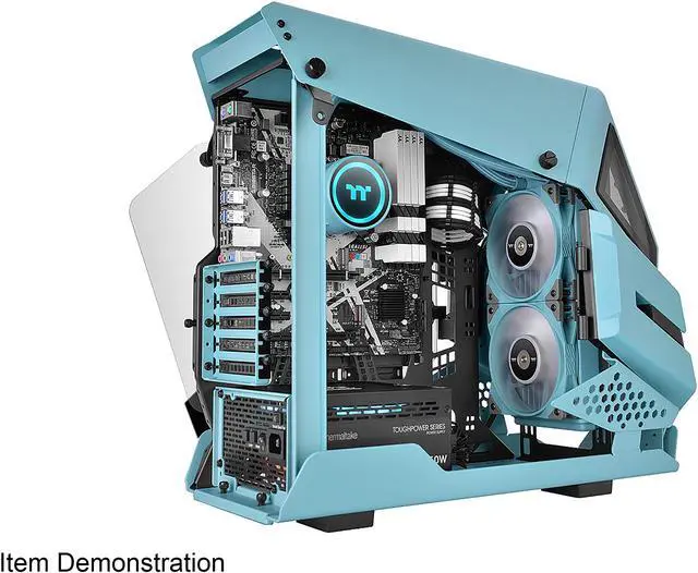 Alt view image 5 of 6 - Thermaltake TOUGHLIQUID 240 ARGB Motherboard Sync - Turquoise Edition AMD/Intel LGA1700 Ready All-in-One Liquid Cooling System 240mm High Efficiency Radiator CPU Cooler CL-W319-PL12TQ-A