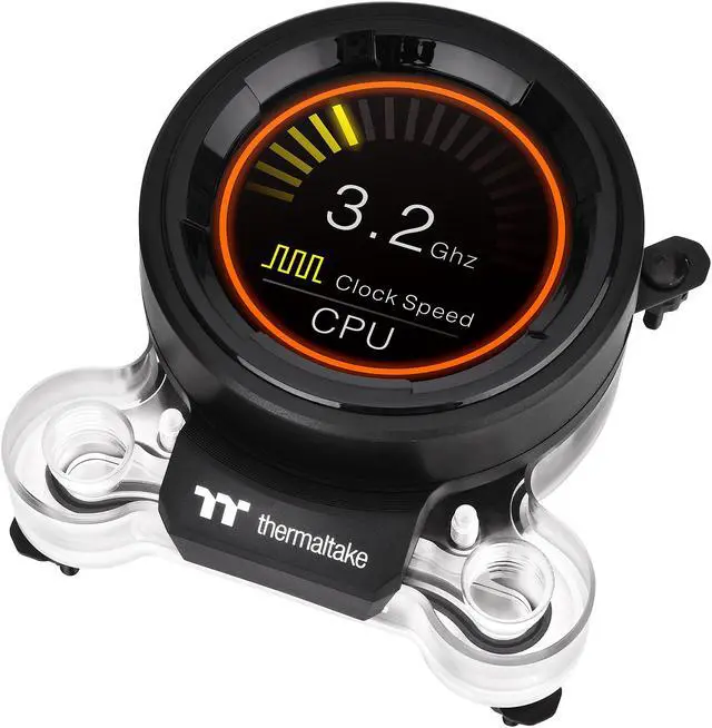 Alt view image 4 of 9 - Thermaltake Pacific MX2 Ultra 2.1 inch LCD Display Water Block, AMD/Intel (LGA 1700) Support, with Built-in Temp Sensor, CL-W332-CU00SW-A