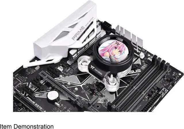 Alt view image 7 of 9 - Thermaltake Pacific MX2 Ultra 2.1 inch LCD Display Water Block, AMD/Intel (LGA 1700) Support, with Built-in Temp Sensor, CL-W332-CU00SW-A