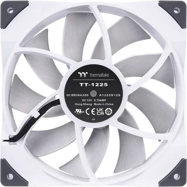 Alt view image 2 of 8 - Thermaltake ToughFan 12 White High Static Pressure 2000 PWM, Metal-Reinforced Motor Hub, Gen.2 Hydraulic Bearing 120mm Case/Radiator Fan (Single Pack) CL-F117-PL12WT-A