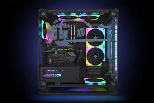 Alt view image 5 of 8 - Thermaltake TOUGHFAN 12 RGB Radiator Fan 3 Pack, 16.8 million RGB lighting, Max Air Flow 53.75 CL-F135-PL12SW-A