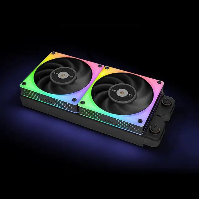 Alt view image 5 of 8 - Thermaltake TOUGHFAN 14 RGB Radiator Fan 3 Pack, 16.8 million RGB lighting, Max Air Flow 107 CFM, CL-F136-PL14SW-A