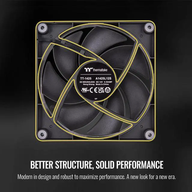 Alt view image 6 of 6 - Thermaltake CT120 PC Cooling Fan (2-Fan Pack), Daisy-Chain design, Fan speeds up to 2000 RPM, 120 mm Hydraulic bearing fan, Anti-vibration mounting, CL-F147-PL12BL-A