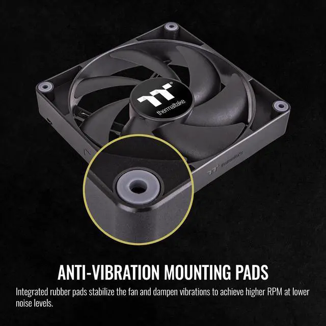 Alt view image 5 of 6 - Thermaltake CT140 PC Cooling Fan (2-Fan Pack), Daisy-Chain design, Fan speeds up to 1500 RPM, 140 mm Hydraulic bearing fan, Anti-vibration mounting, CL-F148-PL14BL-A