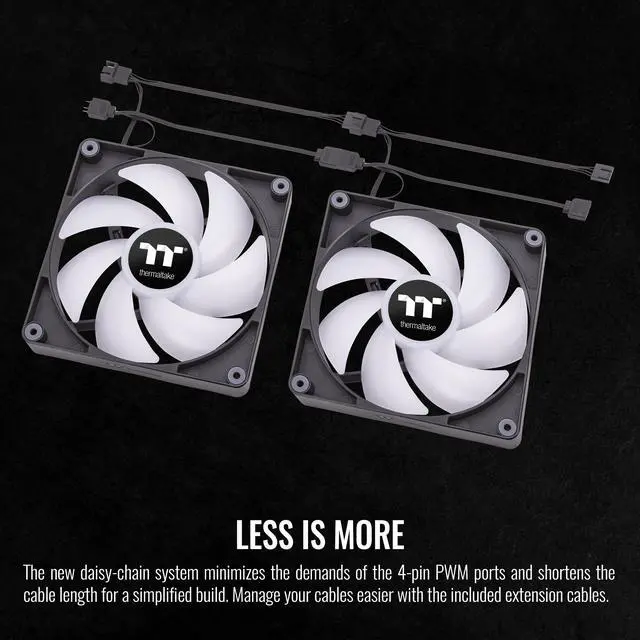 Alt view image 4 of 6 - Thermaltake CT120 ARGB Sync PC Cooling Fan (2-Fan Pack), 5V Motherboard Sync, 16.8 Million Colors 9 Addressable LEDs, 120 mm Hydraulic Bearing Case/Radiator Fan, CL-F149-PL12SW-A