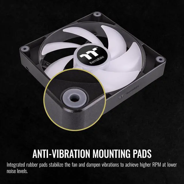 Alt view image 5 of 6 - Thermaltake CT120 ARGB Sync PC Cooling Fan (2-Fan Pack), 5V Motherboard Sync, 16.8 Million Colors 9 Addressable LEDs, 120 mm Hydraulic Bearing Case/Radiator Fan, CL-F149-PL12SW-A
