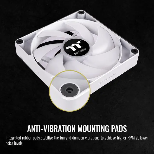 Alt view image 5 of 6 - Thermaltake CT140 ARGB Sync PC Cooling Fan White (2-Fan Pack), 5V Motherboard Sync, 16.8 Million Colors 9 Addressable LEDs, 140 mm Hydraulic Bearing Case/Radiator Fan, CL-F154-PL14SW-A