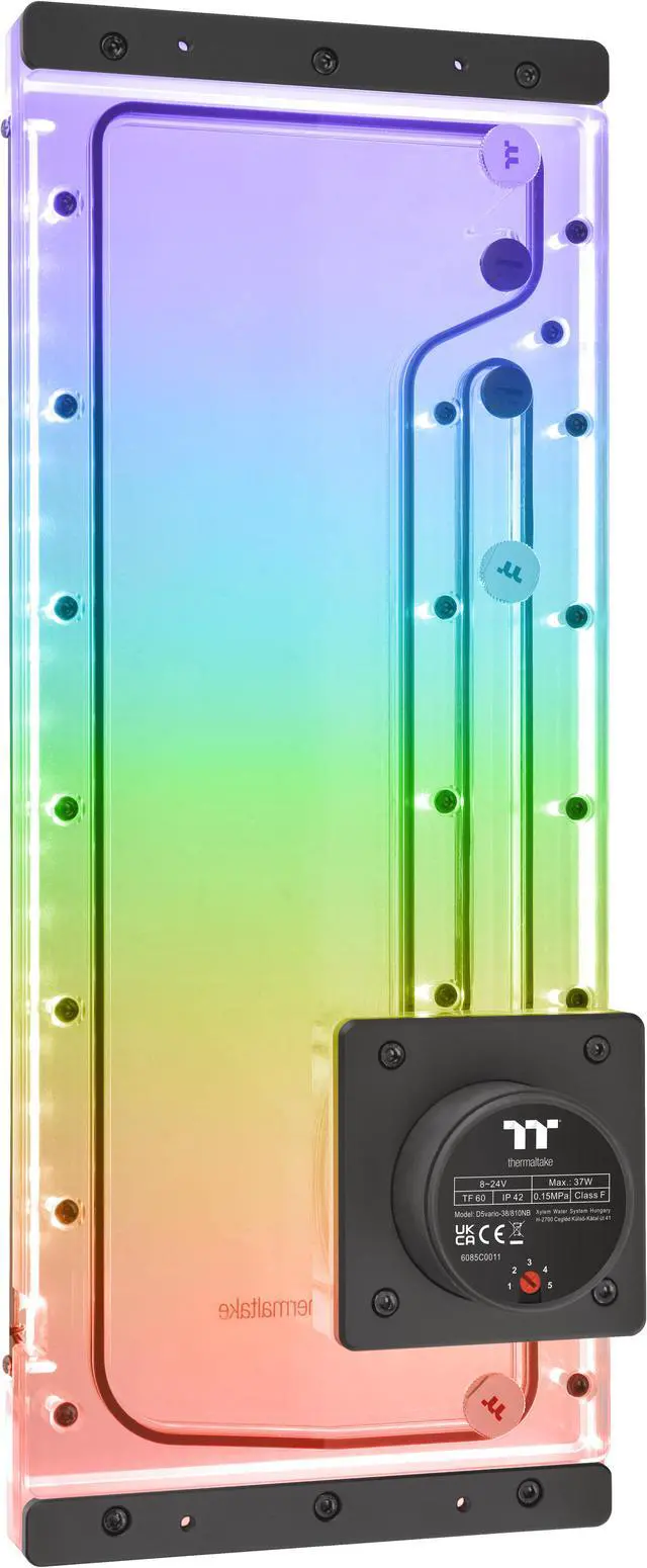 Alt view image 3 of 7 - Thermaltake Pacific Core P6 DP-D5 Plus Distro-Plate with Pump Combo, specifically designed for the Core P6 Chassis, 350ml Capacity, CL-W344-PL00SW-A