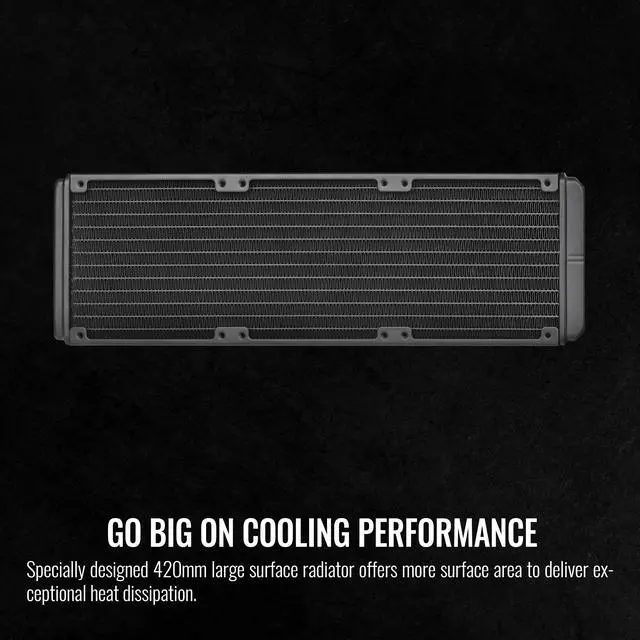 Alt view image 5 of 6 - Thermaltake TOUGHLIQUID Ultra 420 RGB CPU Liquid Cooler, AMD(AM5/AM4) Intel(LGA 1700/1200), 2.1 Inch Rotational LCD Display 2000RPM Radiator Fan, TT RGB Plus 2.0. Software, CL-W370-PL14SW-A