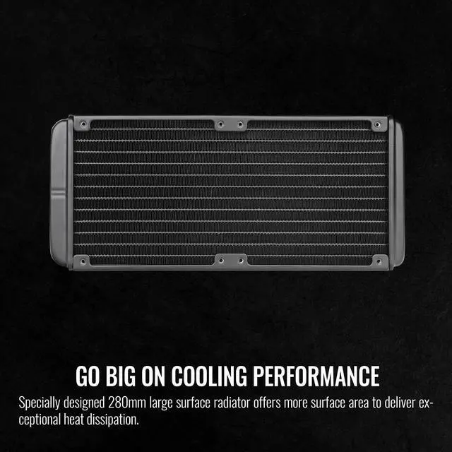 Alt view image 4 of 6 - Thermaltake TOUGHLIQUID Ultra 280 RGB CPU Liquid Cooler, AMD(AM5/AM4) Intel(LGA 1700/1200), 2.1 Inch Rotational LCD Display 2000RPM Radiator Fan, TT RGB Plus 2.0. Software, CL-W371-PL14SW-A