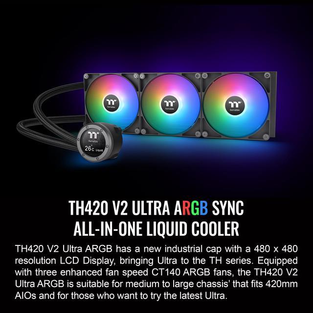 Alt view image 2 of 6 - Thermaltake TH420 V2 Ultra ARGB CL-W386-PL14SW-A Liquid / Water Cooling