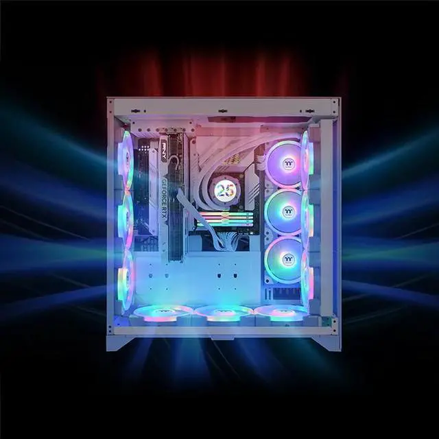 Alt view image 5 of 6 - SWAFAN EX14 ARGB Sync PC Cooling Fan Hydrangea Blue TT Premium Edition (3-Fan Pack)