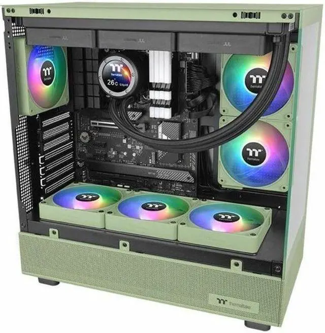Alt view image 3 of 3 - Thermaltake CT120 EX ARGB Sync PC Cooling Fan Matcha Green (3-Fan Pack) - 3 Pack CL-F196-PL12MG-A