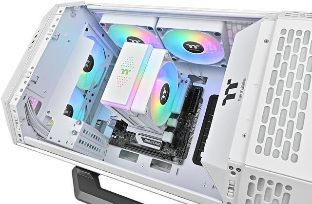 Alt view image 10 of 11 - Thermaltake ASTRIA 400 ARGB CPU Cooler; 6 Copper Heat Pipes; 120mm PWM Fan; 500~1800RPM; Single Tower; Intel/AMD; 230W TDP; White; CL-P138-CA12SW-A