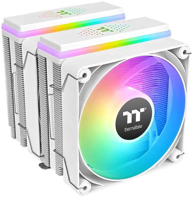 Main image of Thermaltake ASTRIA 600 ARGB CPU Cooler; 6 Copper Heat Pipes; 2x120mm PWM Fans; 500~1800RPM; Dual Tower; Intel/AMD; 265W TDP; White; CL-P139-CA12SW-A
