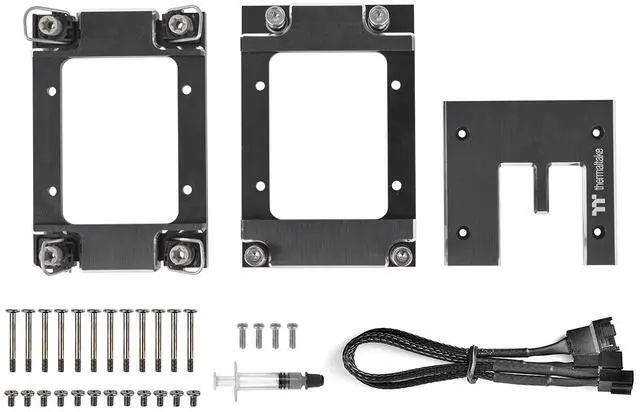 Alt view image 7 of 7 - Thermaltake AW360 Liquid Cooler; Intel LGA 4677 - AMD sTR5/SP6; 360mm Radiator; 3x120mm 500~2000rpm PWM Toughfan Pro; Nickel-Plated Copper Block; Black; CL-W450-PL12BL-A