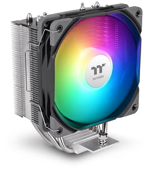 Alt view image 6 of 6 - Thermaltake UX400 ARGB CPU Cooler; 4xØ6mm Copper Heatpipes; 120mm PWM Fan; 700~1800 RPM; Intel/AMD Compatible; Single Tower; 240W TDP; Black; CL-P142-AL12SW-A