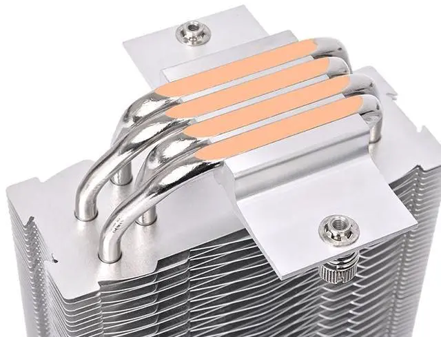 Alt view image 4 of 6 - Thermaltake UX400 ARGB White Cooler; 4xØ6mm Copper Heatpipes; 120mm PWM Fan; 700~1800 RPM; Intel/AMD Compatible; Single Tower; 240W TDP; White; CL-P143-AL12SW-A