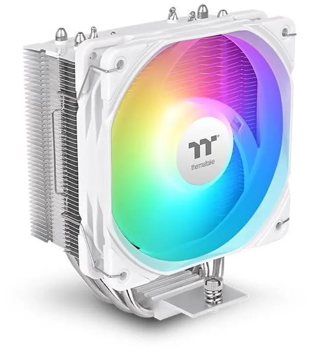 Main image of Thermaltake UX400 ARGB White Cooler; 4xØ6mm Copper Heatpipes; 120mm PWM Fan; 700~1800 RPM; Intel/AMD Compatible; Single Tower; 240W TDP; White; CL-P143-AL12SW-A