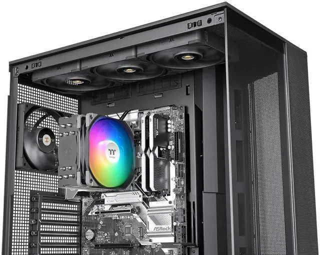 Alt view image 7 of 7 - Thermaltake UX500 ARGB CPU Cooler; 5xØ6mm Copper Heatpipes; 120mm PWM Fan; 700~1800 RPM; Intel/AMD Compatible; Single Tower; 260W TDP; Black; CL-P144-AL12SW-A