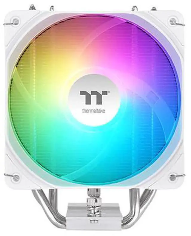 Alt view image 2 of 6 - Thermaltake UX500 ARGB White CPU Cooler; 5xØ6mm Copper Heatpipes; 120mm PWM Fan; 700~1800 RPM; Intel/AMD Compatible; Single Tower; 260W TDP; White; CL-P145-AL12SW-A