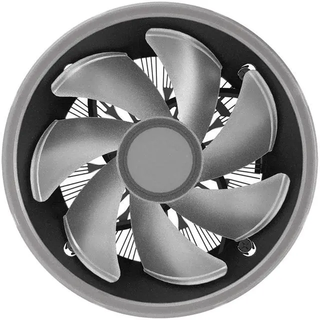 Alt view image 3 of 6 - Thermaltake UX150-L ARGB CPU Cooler; Copper Base/Aluminum Fins; 130mm PWM Fan; 500~2400 RPM; LGA 1851/1700/1200/1156/1155/1151/1150; Infinity Mirror; 130W TDP; Black; CL-P147-CA13SW-A