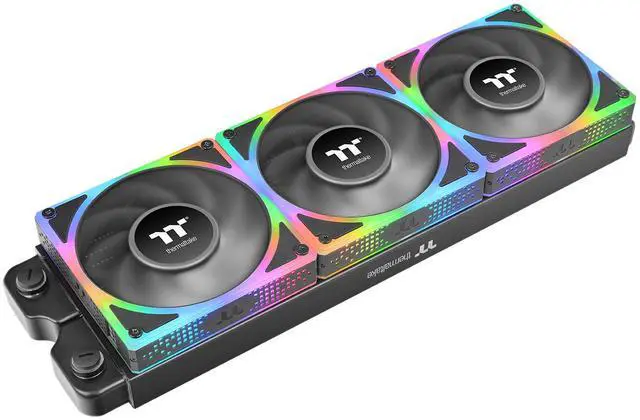 Alt view image 8 of 9 - Thermaltake Toughfan EX 120 ARGB Sync; 120mm; PWM 500~2000 RPM; MagForce 2.0; 2.86mm-H2O Static Pressure; Airflow 59.34 CFM; Hydraulic Bearing; 5V 3-Pin Motherboard Sync; 3-Pack; Black; CL-F210-PL12SW-A