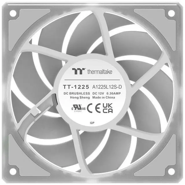 Alt view image 4 of 9 - Thermaltake Toughfan EX 120 ARGB Sync; 120mm; PWM 500~2000 RPM; MagForce 2.0; 2.86mm-H2O Static Pressure; Airflow 59.34 CFM; Hydraulic Bearing; 5V 3-Pin Motherboard Sync; 3-Pack; White; CL-F211-PL12SW-A